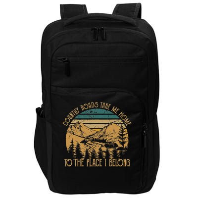 Funny Guitars Arts Country Roads Take Me Home Quotes Music Impact Tech Backpack