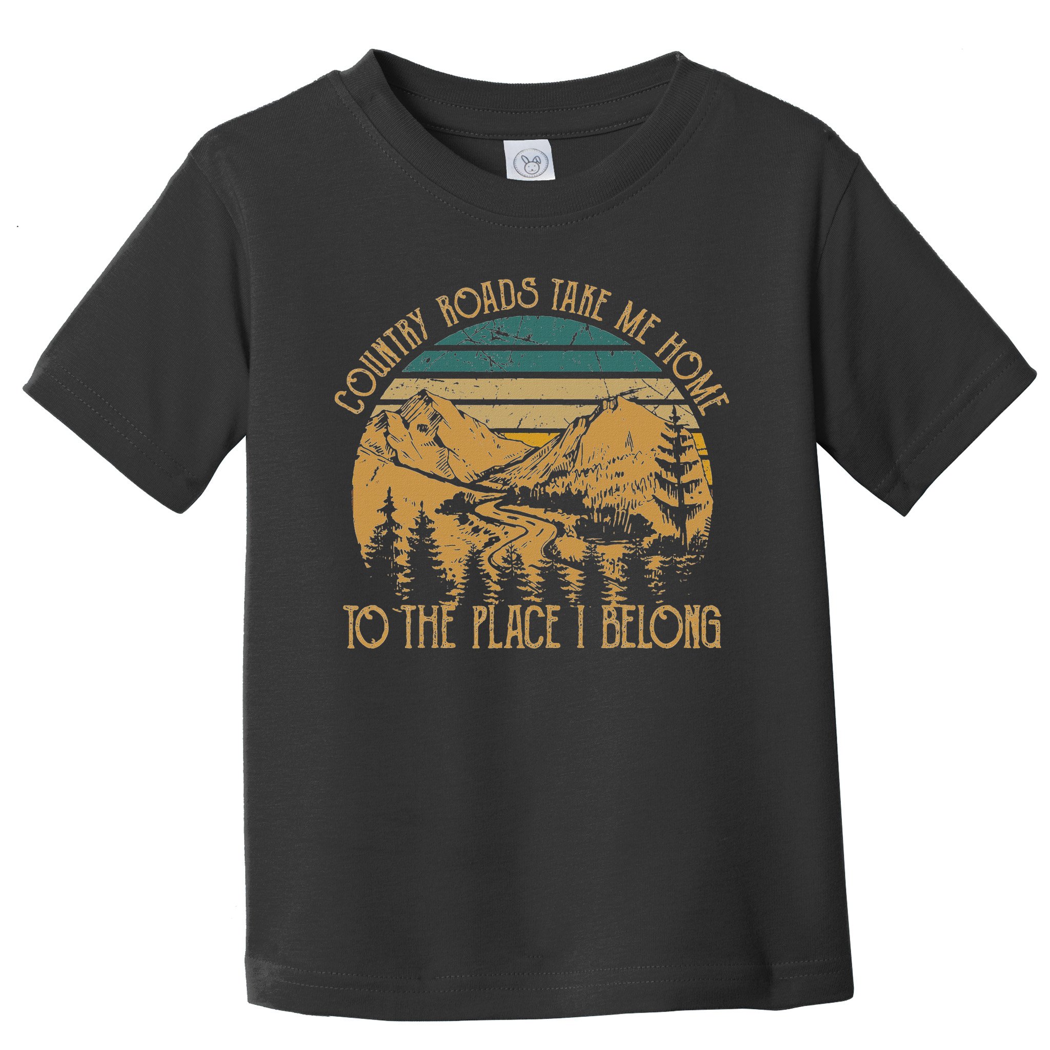 Funny Guitars Arts Country Roads Take Me Home Quotes Music Toddler T-Shirt