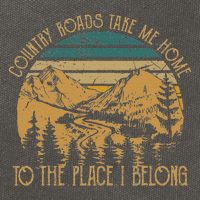 Funny Guitars Arts Country Roads Take Me Home Quotes Music Cotton Canvas Backpack