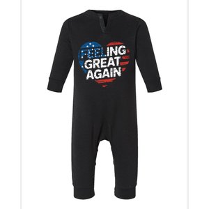 Feeling Great Again Trump Victory Infant Fleece One Piece