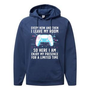 Funny Gamer Art For Men Women Gaming Gamer Video Game Lover Performance Fleece Hoodie