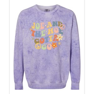 Funny Groovy Anti Biden. Joe And The Ho Gotta Gotta Go!! Colorblast Crewneck Sweatshirt