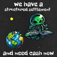Funny Green Alien Extraterrestrial Ufo Finance Pun 7 Panel Mesh Trucker Snapback Hat