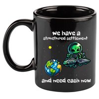 Funny Green Alien Extraterrestrial Ufo Finance Pun 11oz C Handle Ceramic Mug