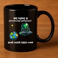 Funny Green Alien Extraterrestrial Ufo Finance Pun 11oz C Handle Ceramic Mug