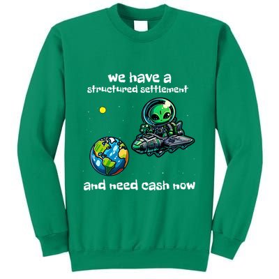 Funny Green Alien Extraterrestrial Ufo Finance Pun Sweatshirt
