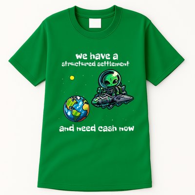 Funny Green Alien Extraterrestrial Ufo Finance Pun Tall T-Shirt