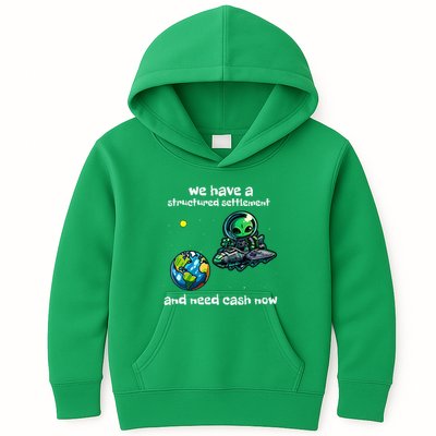 Funny Green Alien Extraterrestrial Ufo Finance Pun Kids Hoodie