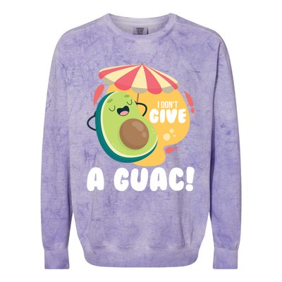 For Guacamole Avocado I Dont Give A Guac Gift Colorblast Crewneck Sweatshirt