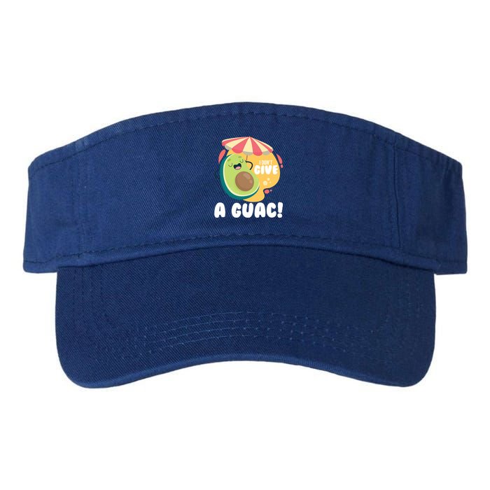 For Guacamole Avocado I Dont Give A Guac Gift Valucap Bio-Washed Visor