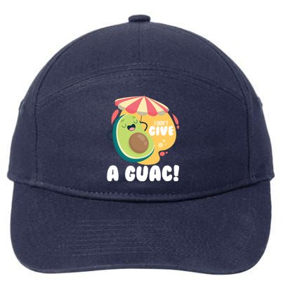 For Guacamole Avocado I Dont Give A Guac Gift 7-Panel Snapback Hat