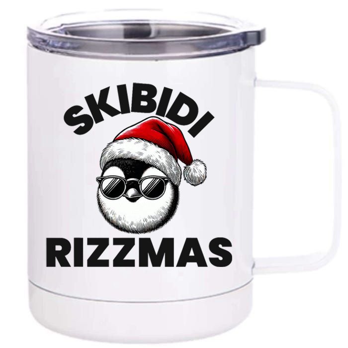 Funny Gen Alpha Slang Christmas Penguin 12 oz Stainless Steel Tumbler Cup