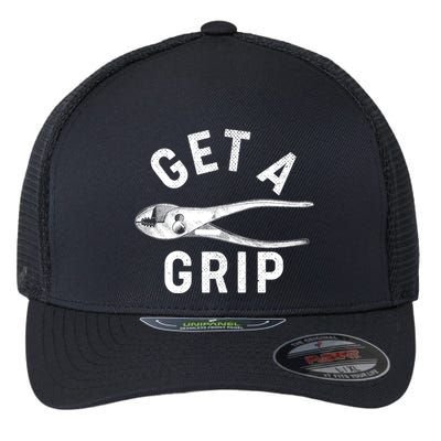 Funny Get A Grip Flexfit Unipanel Trucker Cap
