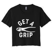 Funny Get A Grip Women's Crop Top Tee