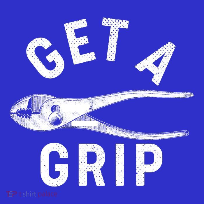 Funny Get A Grip Full-Length Apron With Pockets