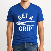 Funny Get A Grip V-Neck T-Shirt