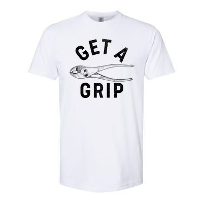 Funny Get A Grip Softstyle CVC T-Shirt