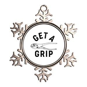 Funny Get A Grip Metallic Star Ornament