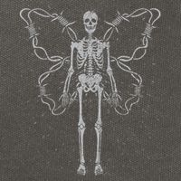 Fairy Grunge Aesthetic Fairycore Alt Goth Skeleton Cotton Canvas Backpack