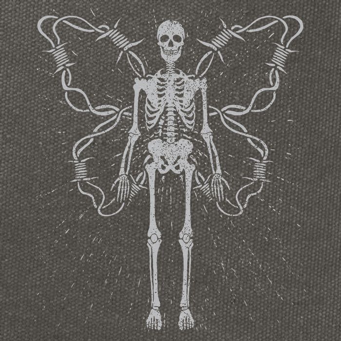 Fairy Grunge Aesthetic Fairycore Alt Goth Skeleton Cotton Canvas Backpack