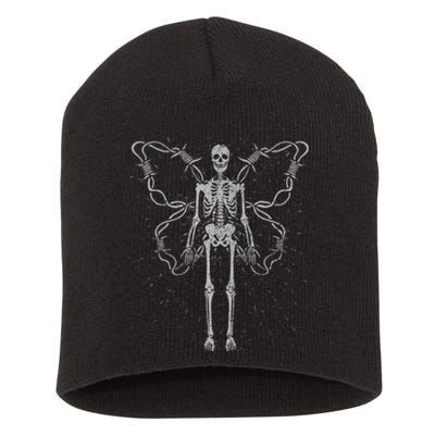 Fairy Grunge Aesthetic Fairycore Alt Goth  Skeleton Short Acrylic Beanie