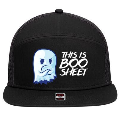 Funny Ghosgift Anti Costume This Is Boo Sheet Meaningful Gift 7 Panel Mesh Trucker Snapback Hat