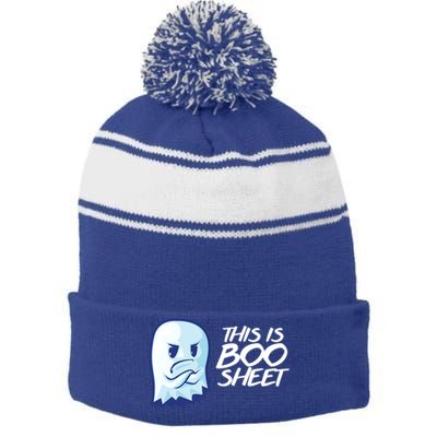 Funny Ghosgift Anti Costume This Is Boo Sheet Meaningful Gift Stripe Pom Pom Beanie