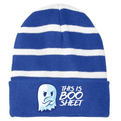 Funny Ghosgift Anti Costume This Is Boo Sheet Meaningful Gift Striped Beanie with Solid Band