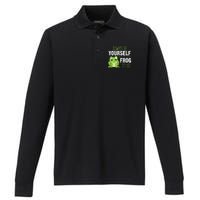 Frog Gifts Always Be Yourself Unless You Can Be A Frog Performance Long Sleeve Polo