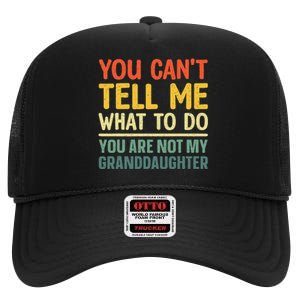 Funny Grandpa Art For Grandfather Gramps Poppy Papi High Crown Mesh Back Trucker Hat