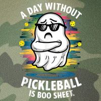 Funny Ghost A Day Without Pickleball Is Boo Sheet Legacy Tie Dye Trucker Hat