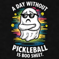Funny Ghost A Day Without Pickleball Is Boo Sheet Ladies PosiCharge Tri-Blend Wicking Tank