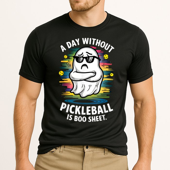 Funny Ghost A Day Without Pickleball Is Boo Sheet Performance Shirt