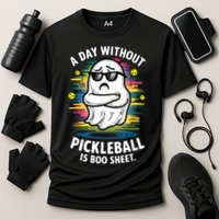 Funny Ghost A Day Without Pickleball Is Boo Sheet Performance Shirt