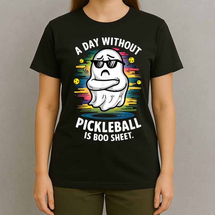Funny Ghost A Day Without Pickleball Is Boo Sheet T-Shirt