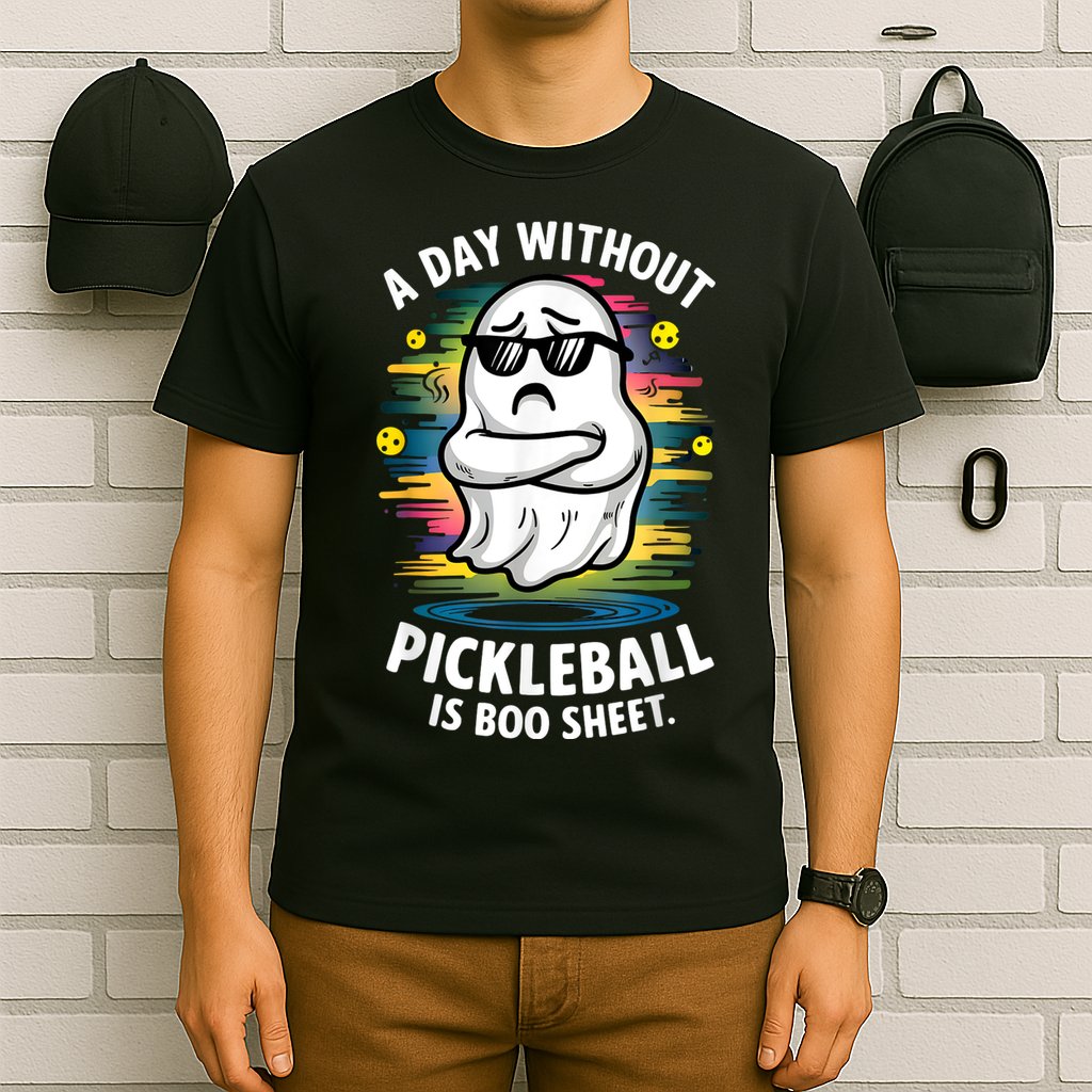 Funny Ghost A Day Without Pickleball Is Boo Sheet T-Shirt