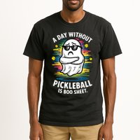 Funny Ghost A Day Without Pickleball Is Boo Sheet Tall T-Shirt