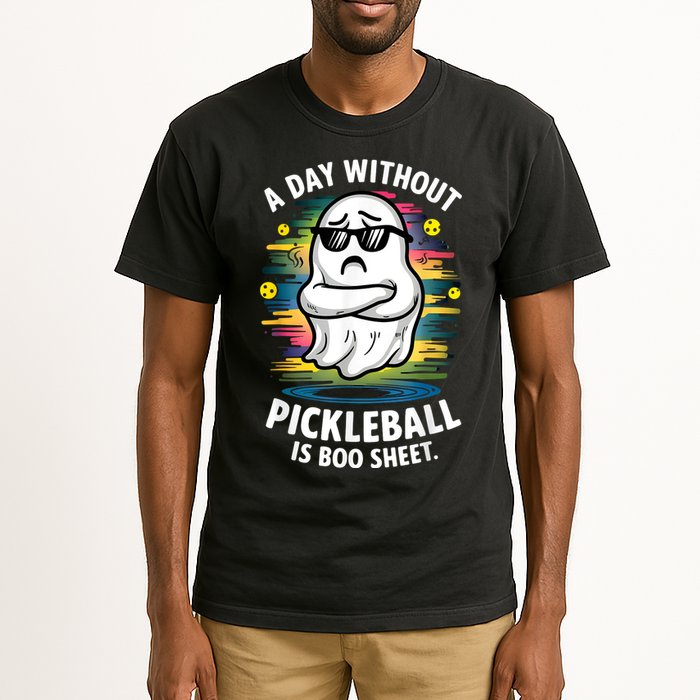 Funny Ghost A Day Without Pickleball Is Boo Sheet Tall T-Shirt