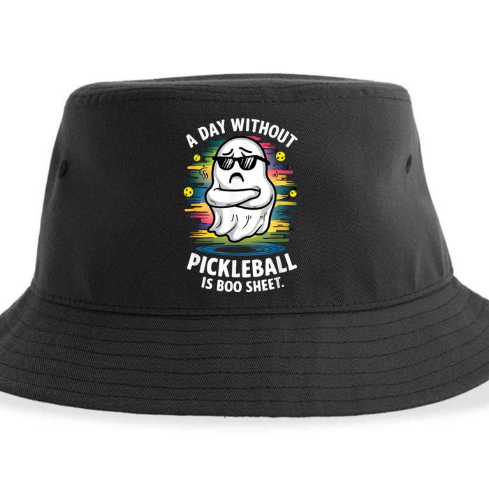Funny Ghost A Day Without Pickleball Is Boo Sheet Sustainable Bucket Hat