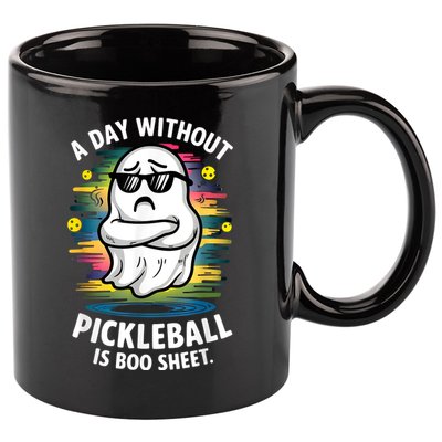 Funny Ghost A Day Without Pickleball Is Boo Sheet 11oz C Handle Ceramic Mug