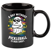 Funny Ghost A Day Without Pickleball Is Boo Sheet 11oz C Handle Ceramic Mug