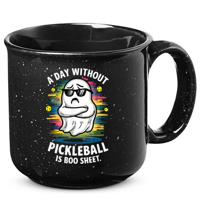 Funny Ghost A Day Without Pickleball Is Boo Sheet 15oz Campfire Ceramic Mug