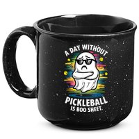 Funny Ghost A Day Without Pickleball Is Boo Sheet 15oz Campfire Ceramic Mug