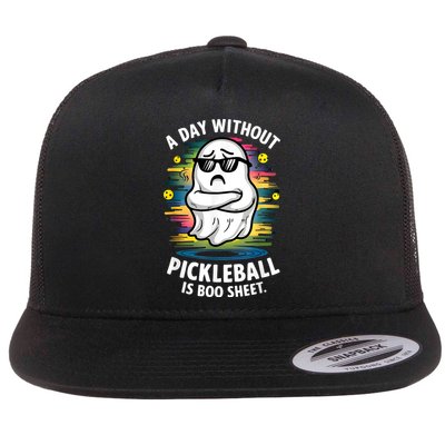 Funny Ghost A Day Without Pickleball Is Boo Sheet Flatbill Hat