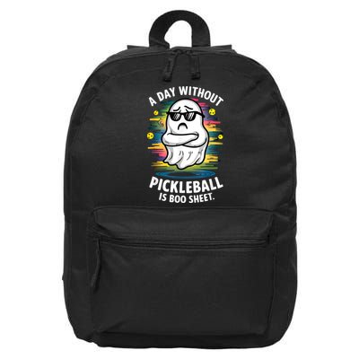 Funny Ghost A Day Without Pickleball Is Boo Sheet 16 in Basic Backpack