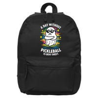 Funny Ghost A Day Without Pickleball Is Boo Sheet 16 in Basic Backpack
