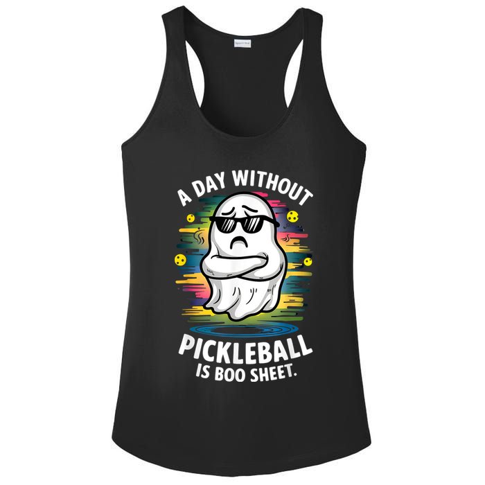 Funny Ghost A Day Without Pickleball Is Boo Sheet Ladies PosiCharge Competitor Racerback Tank