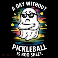 Funny Ghost A Day Without Pickleball Is Boo Sheet Mesh Reversible Basketball Jersey Tank