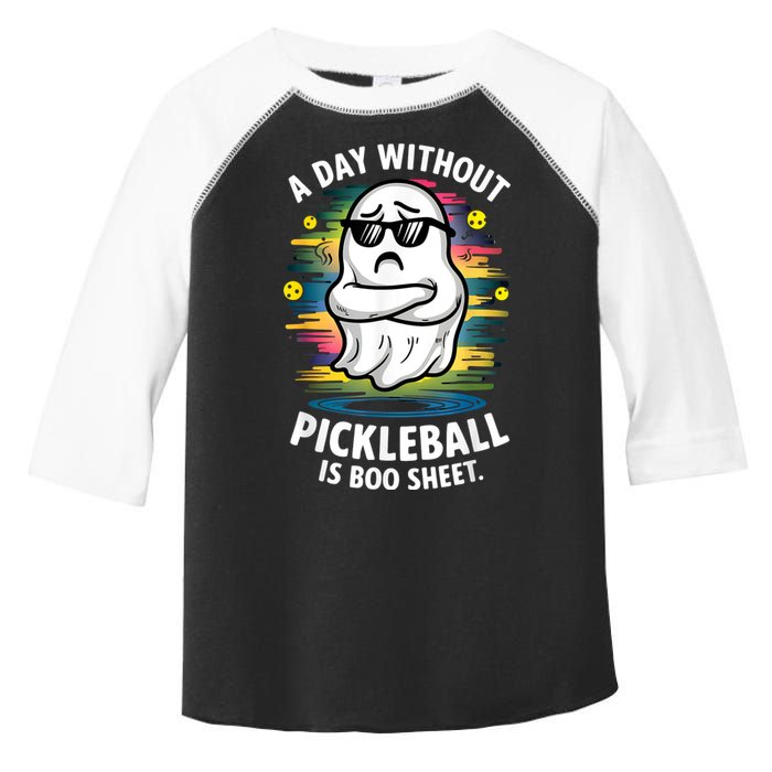 Funny Ghost A Day Without Pickleball Is Boo Sheet Toddler Fine Jersey T-Shirt