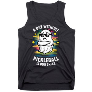 Funny Ghost A Day Without Pickleball Is Boo Sheet Tank Top